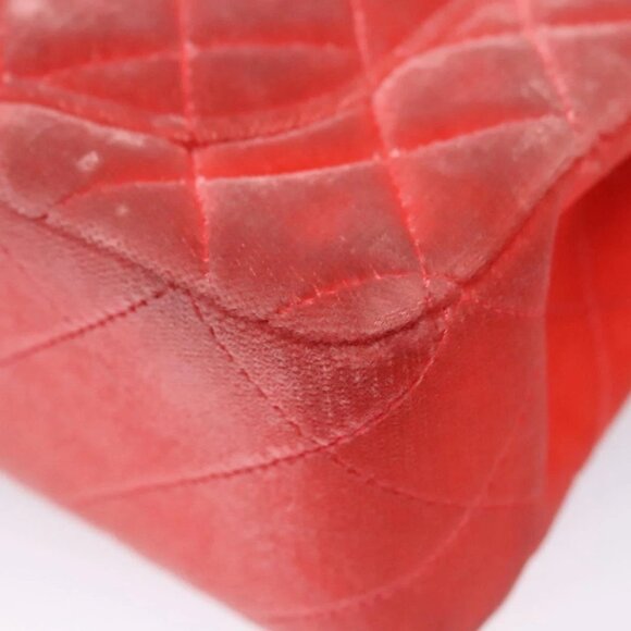 CHANEL Matelasse Chain Shoulder Bag Velor Pink CC Auth BD244V - Picture 5 of 16